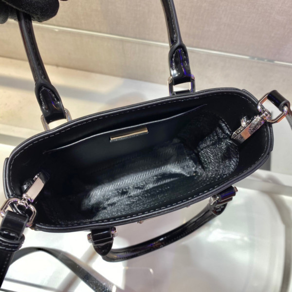 Pra*a small brushed leather tote