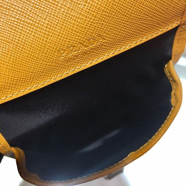 Pra*a nylon and saffiano leather smartphone case