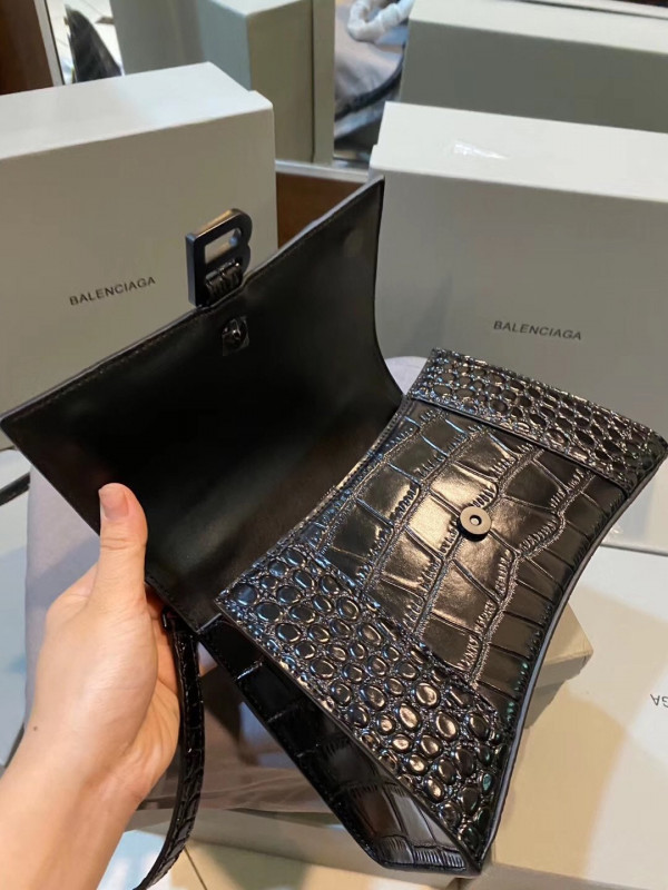 Ba*len*cia*ga hourglass xs top handle bag