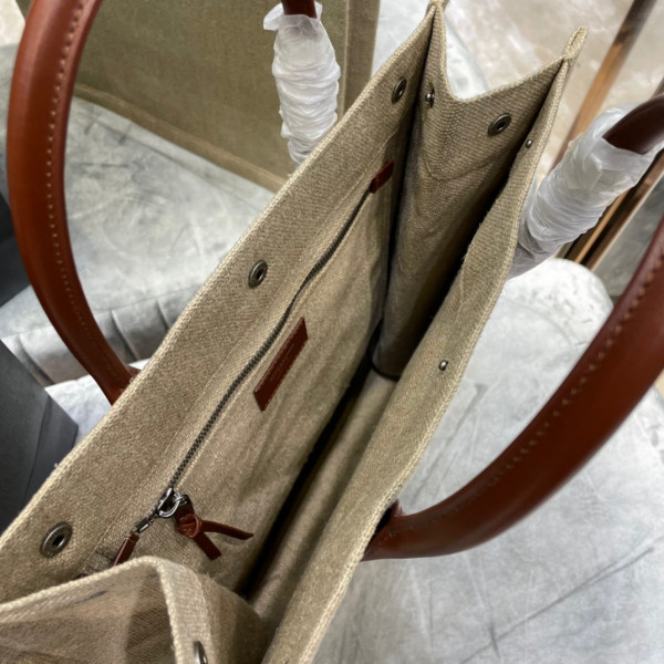 Y*L rive gauche n/s shopping bag in linen and cotton