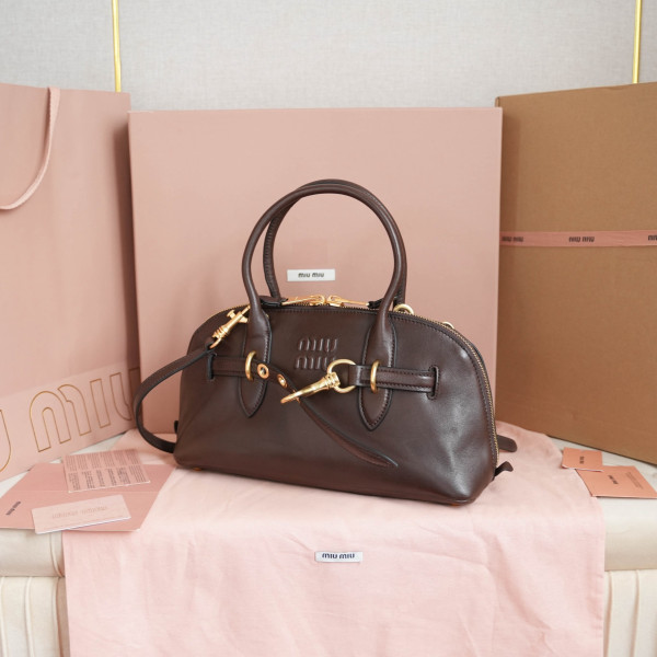 M*um*u aventure nappa leather top-handle bag