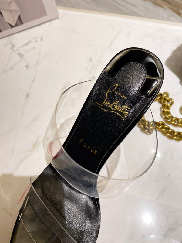 Ch**an louboutin just nothing illusion red sole sandals