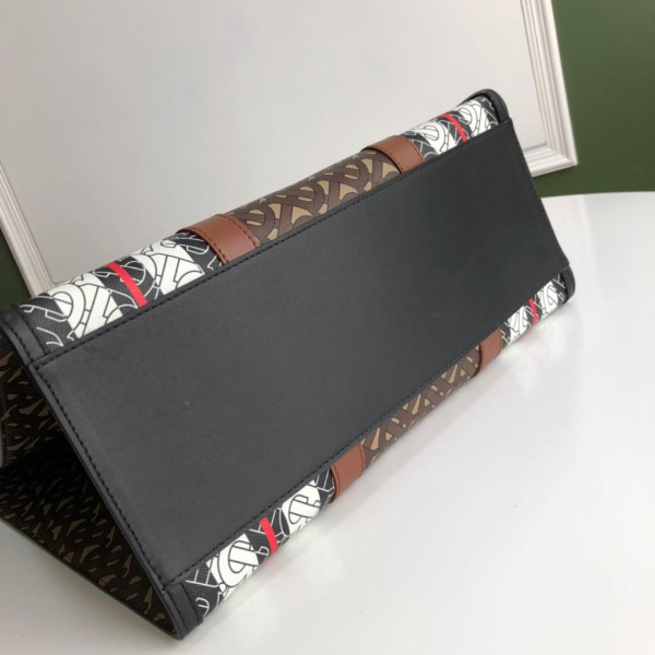 B**rry tmonogram stripe print e-canvas portrait toe bag