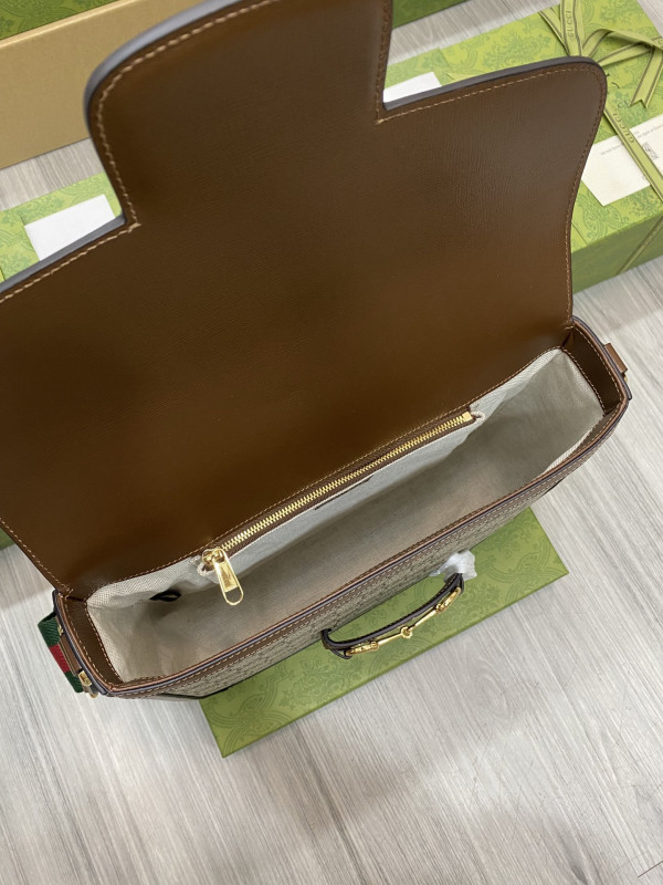 G*u*i horsebit 1955 patchwork shoulder bag