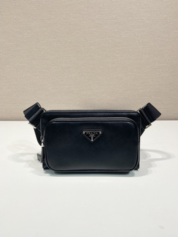 Pra*a saffiano leather belt bag