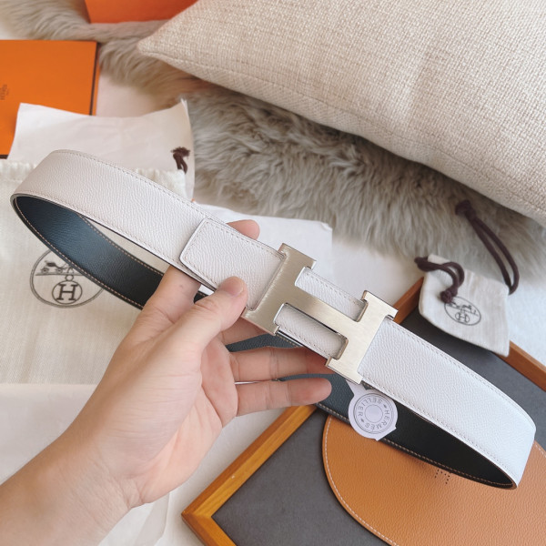 H**mes belt-silver/gold