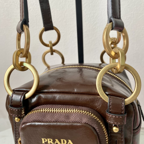 Pra*a dangle leather top-handle mini-bag